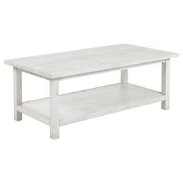Coaster Co. of America - Payne Wood Coffee Table with Shelf - White