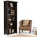 Left. Simpli Home - Amherst 5 Shelf Bookcase - Hickory Brown.