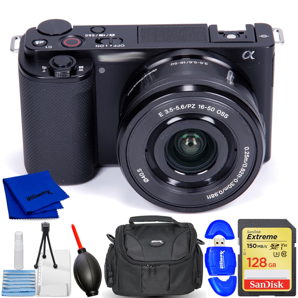 Sony - ZV-E10 Mirrorless Camera with 16-50mm II Lens (Black) 7PC Accessory Bundle
