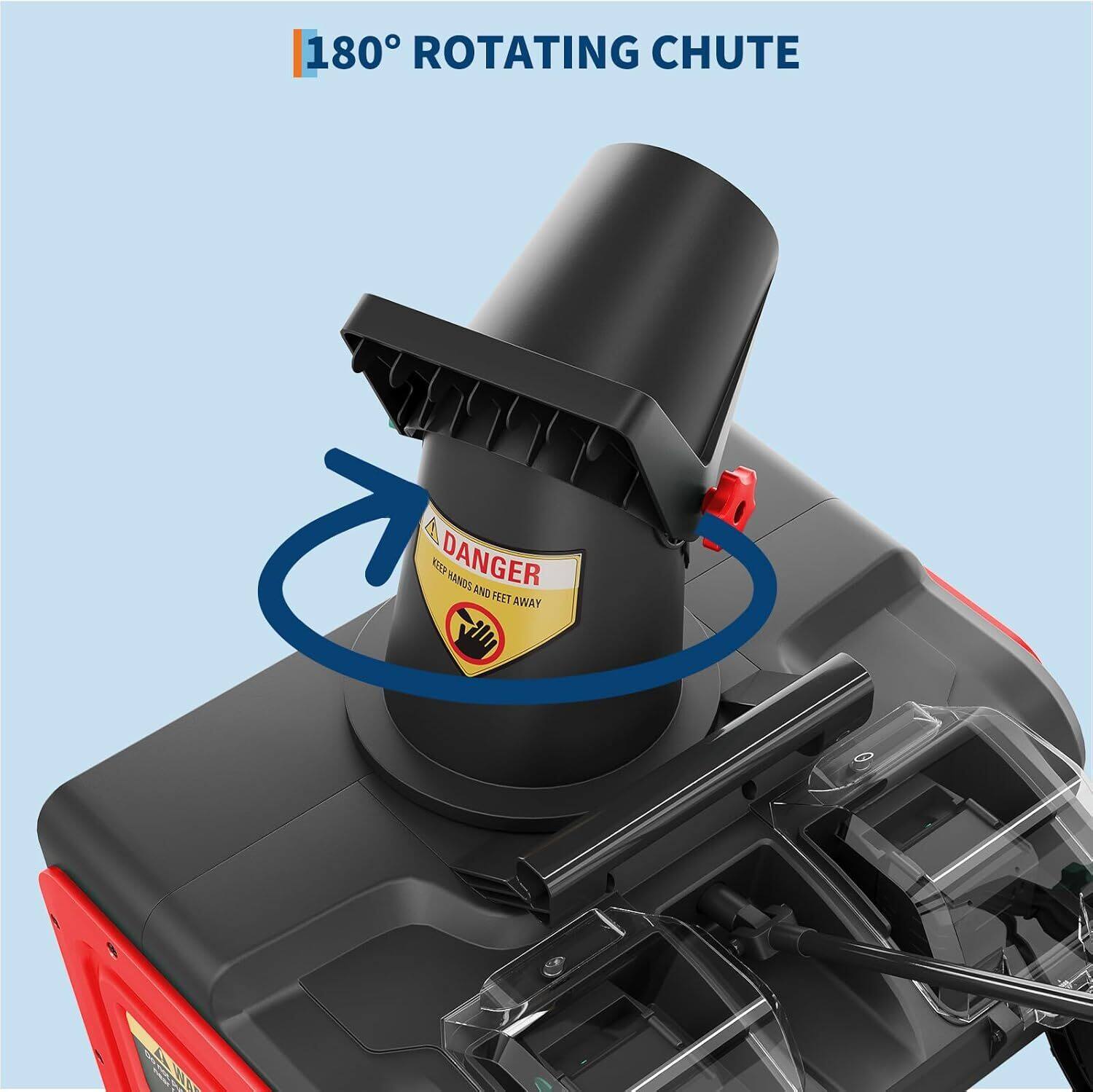 180° ROTATING CHUTE

DANGER
KEEP HANDS AND FEET AWAY