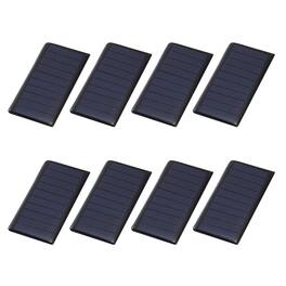 Unique Bargains - 8pcs 5V 0.3W 60mA Mini Solar Panels, Small Solar PV Cells for DIY Electric Toy Materials Kits - Black