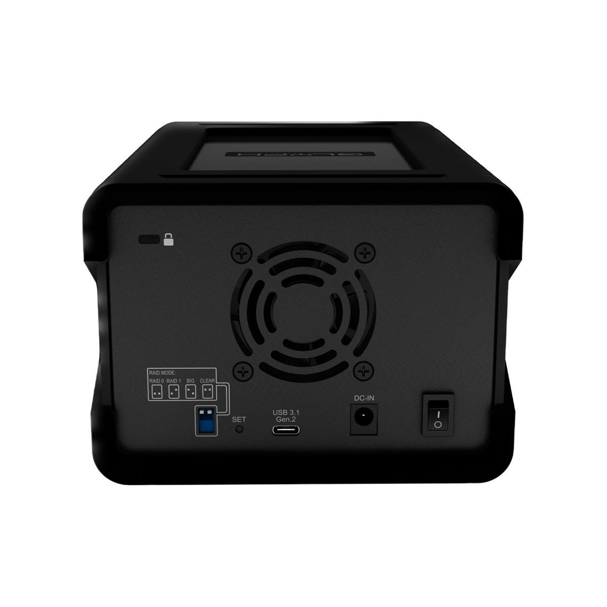 RAID MODE: RAID 0 RAID 1 BIG CLEAR  
DC-IN  
USB 3.1 Gen.2