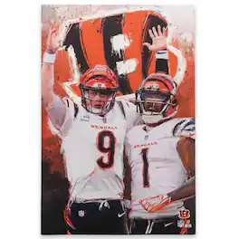 Open Road Brands - Cincinnati Bengals 15" x 23" Graffiti Canvas Wall Art - Multicolor