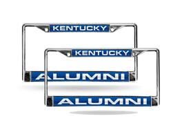Rico Industries - University of Kentucky Alumni Chrome Metal Laser License Plate Frame - Set of 2 Frames - Multi