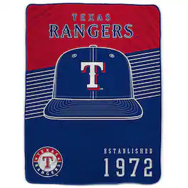 Pegasus - Texas Rangers 60- x 80- Hat Stripes Throw Blanket - Multicolor