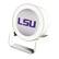 Front. Keyscaper - LSU Tigers Linen Print Nightlight Charger & Bluetooth Speaker - White.