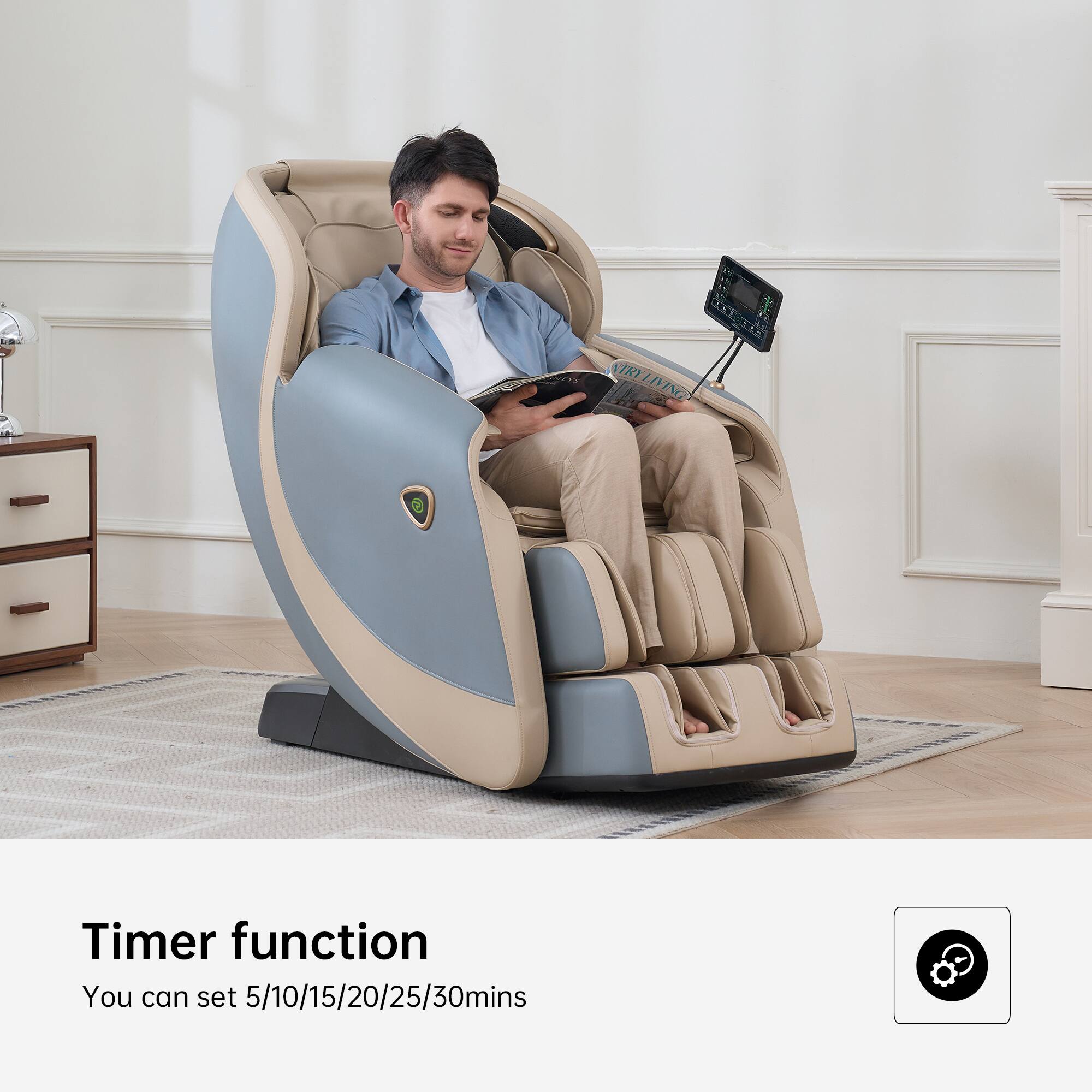 Timer function  
You can set 5/10/15/20/25/30mins