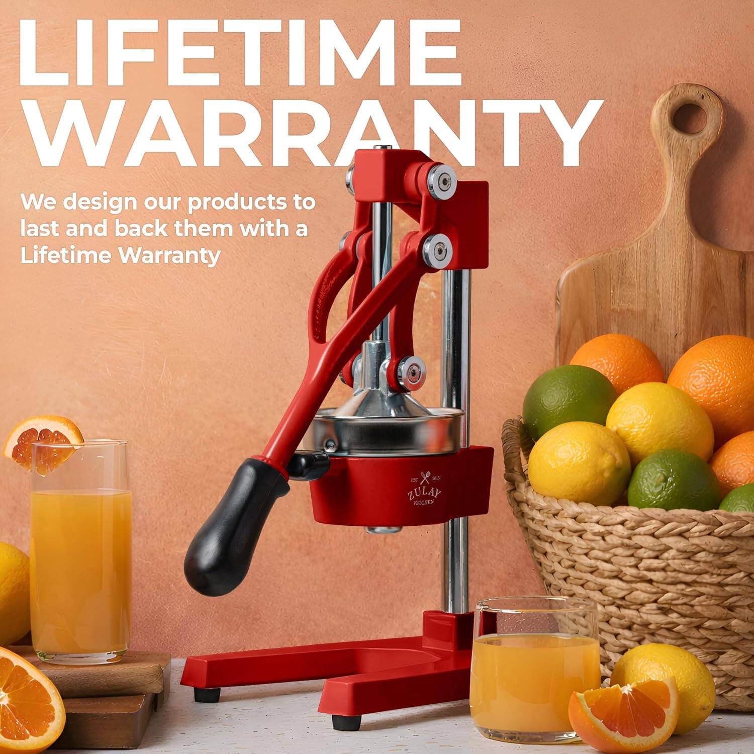 LIFETIME WARRANTY

We design our products to last and back them with a Lifetime Warranty

ZULAY KITCHEN