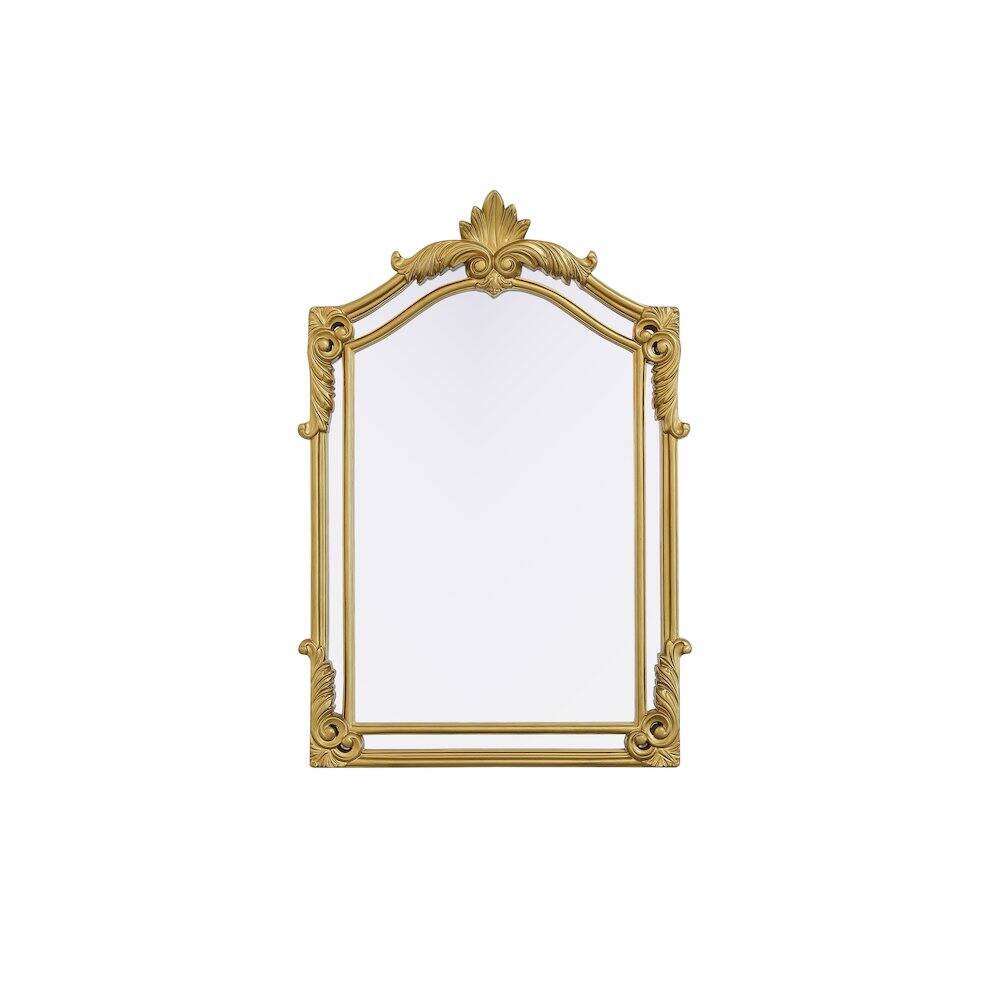 Back. Elegant Kitchen and Bath - Madeline 28.5X42 Traditional Mirror In Gold Leaf - Gold Leaf.