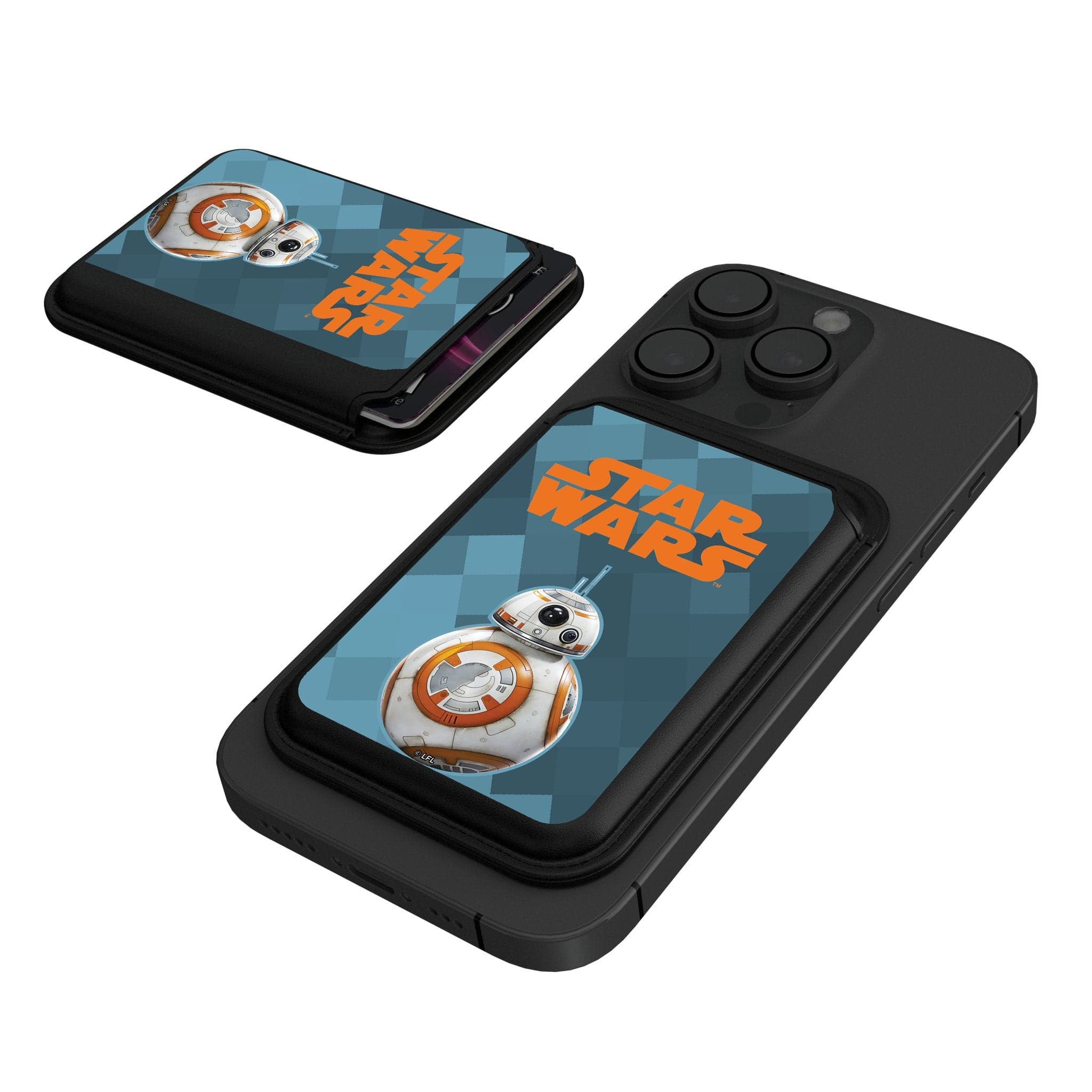 Keyscaper - Star Wars: The Force Awakens Color Block Black Magnetic Credit Card Wallet - BB-8