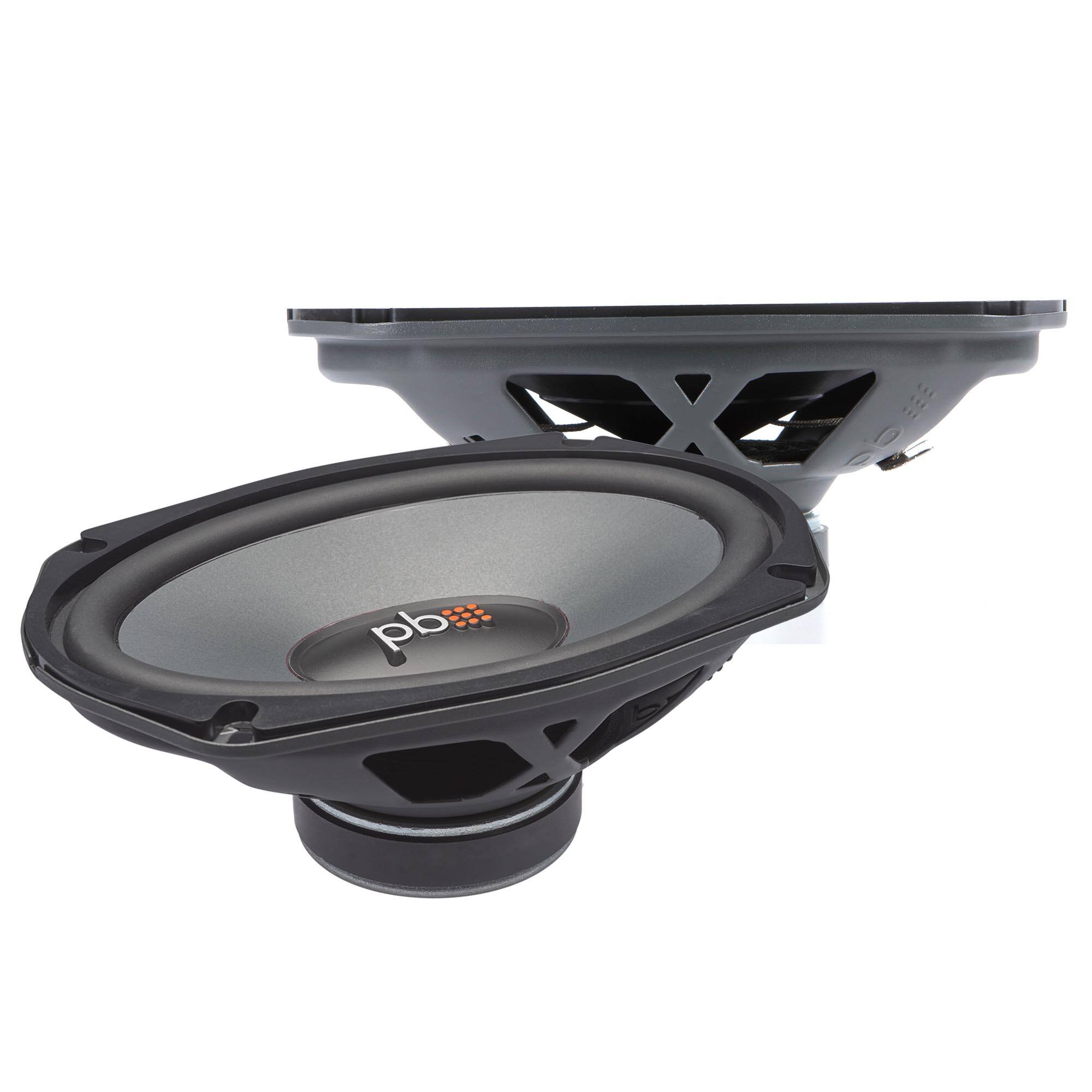 Front. Powerbass - PowerBass OE-690D - 6"x9" 3-Way Speakers 100Wrms / 300Wmax (2-Ohm) - Pair - Black/Gray.