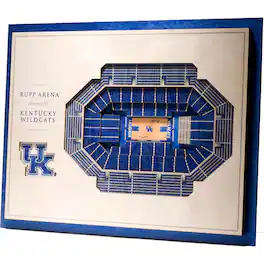 YouTheFan - Kentucky Wildcats 17'' x 13'' 5-Layer StadiumViews 3D Wall Art - Brown