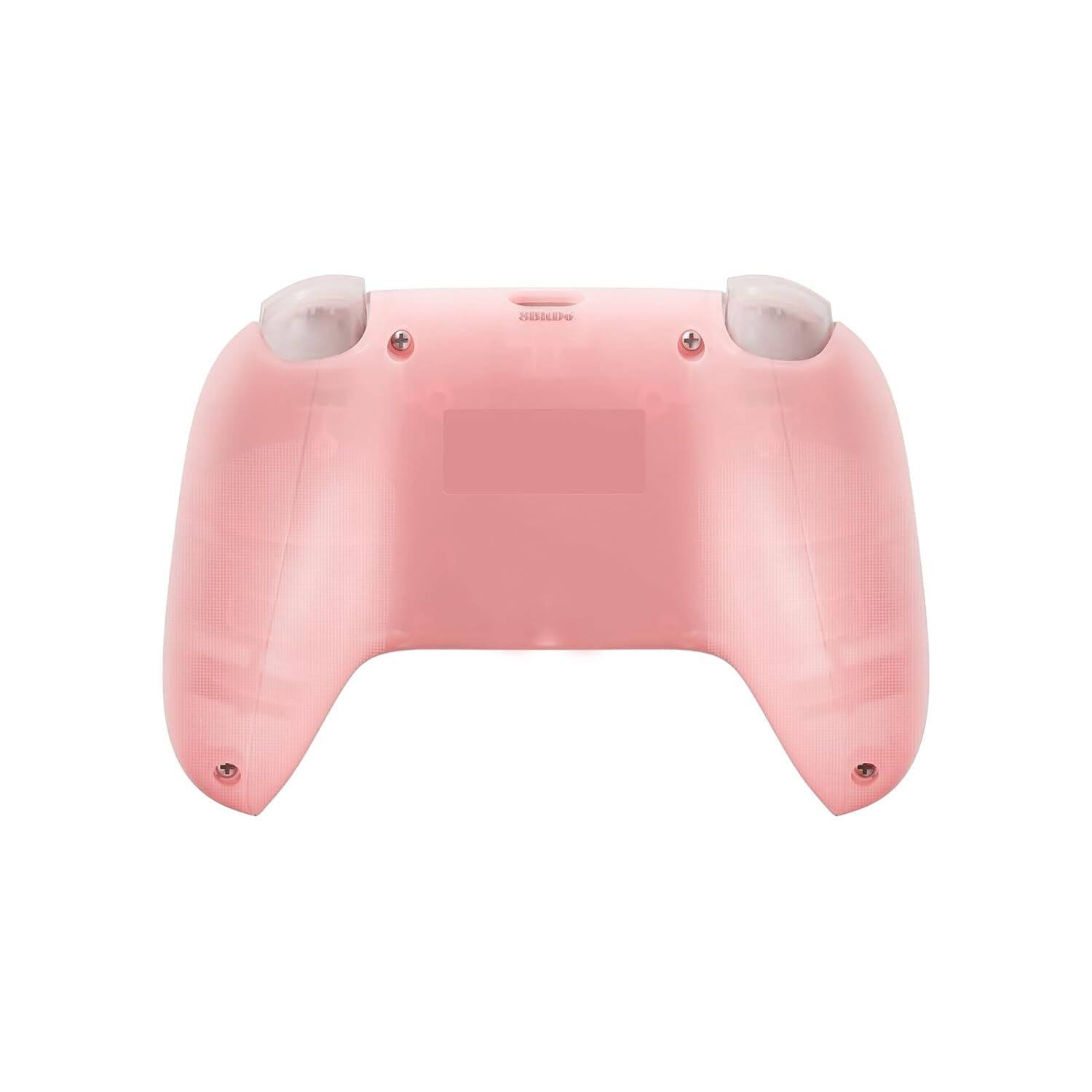Back. 8BitDo - 8Bitdo Ultimate Mini Wired Controller with RGB Ring, Hall Effect Joysticks and Triggers for Xbox, Windows - Translucent - Pink.