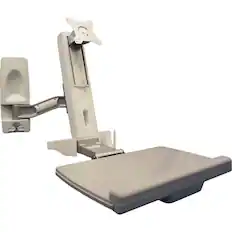 Front. Amer Networks - Amer AMR1WS Wall Mount for Flat Panel Display, Monitor, Keyboard, Display - TAA Compliant - Height Adjustable - 1 - White.
