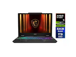 MSI - Cyborg A15 AI B2HWGKG-096US 15.6" Gaming Notebook - Ryzen 9 270, 32 GB, 1 TB SSD, RTX 5070 8 GB, Win 11 - Black