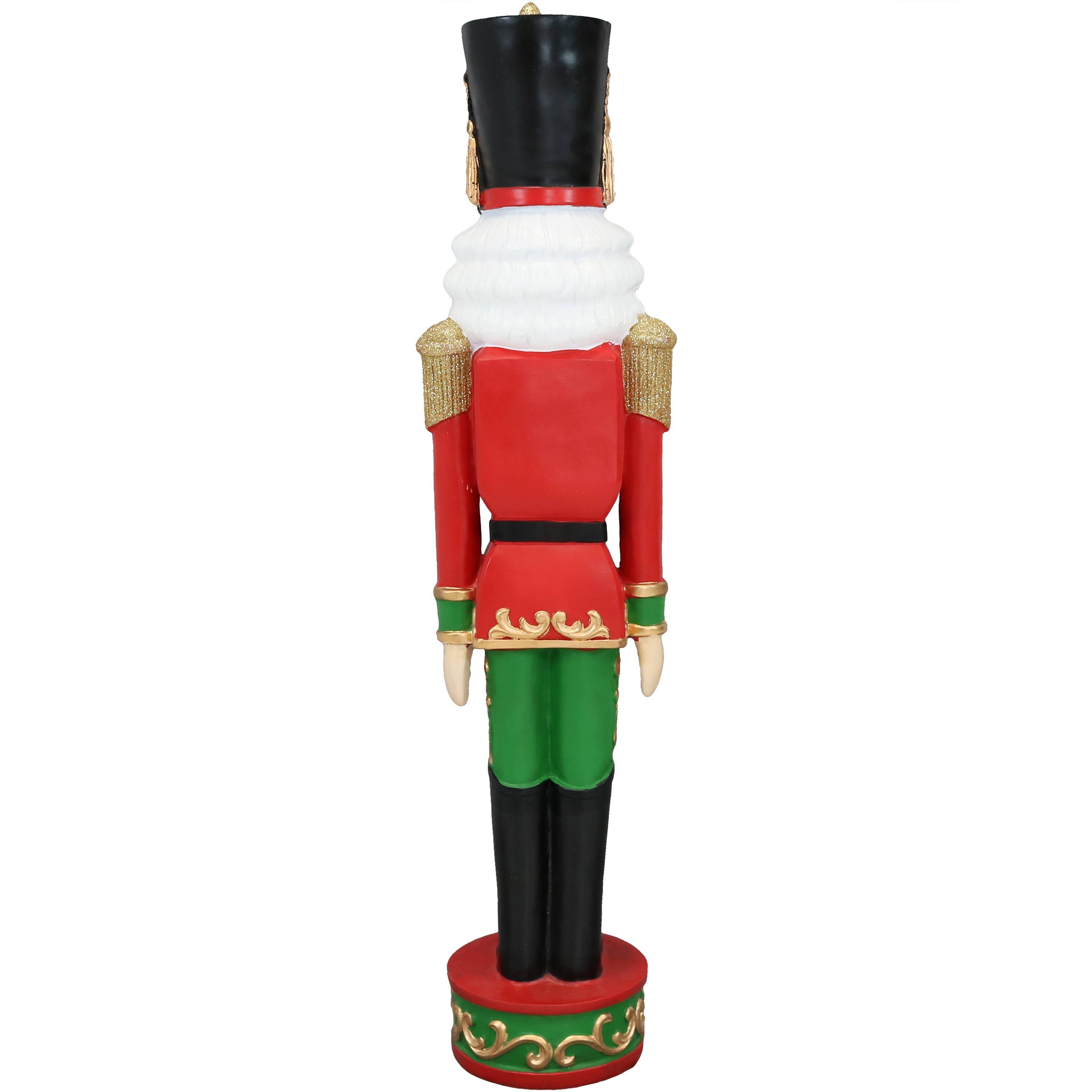 Alt View 9. Sunnydaze - Kristoff the Christmas Nutcracker Soldier - 2 Statues - 37" - Red.