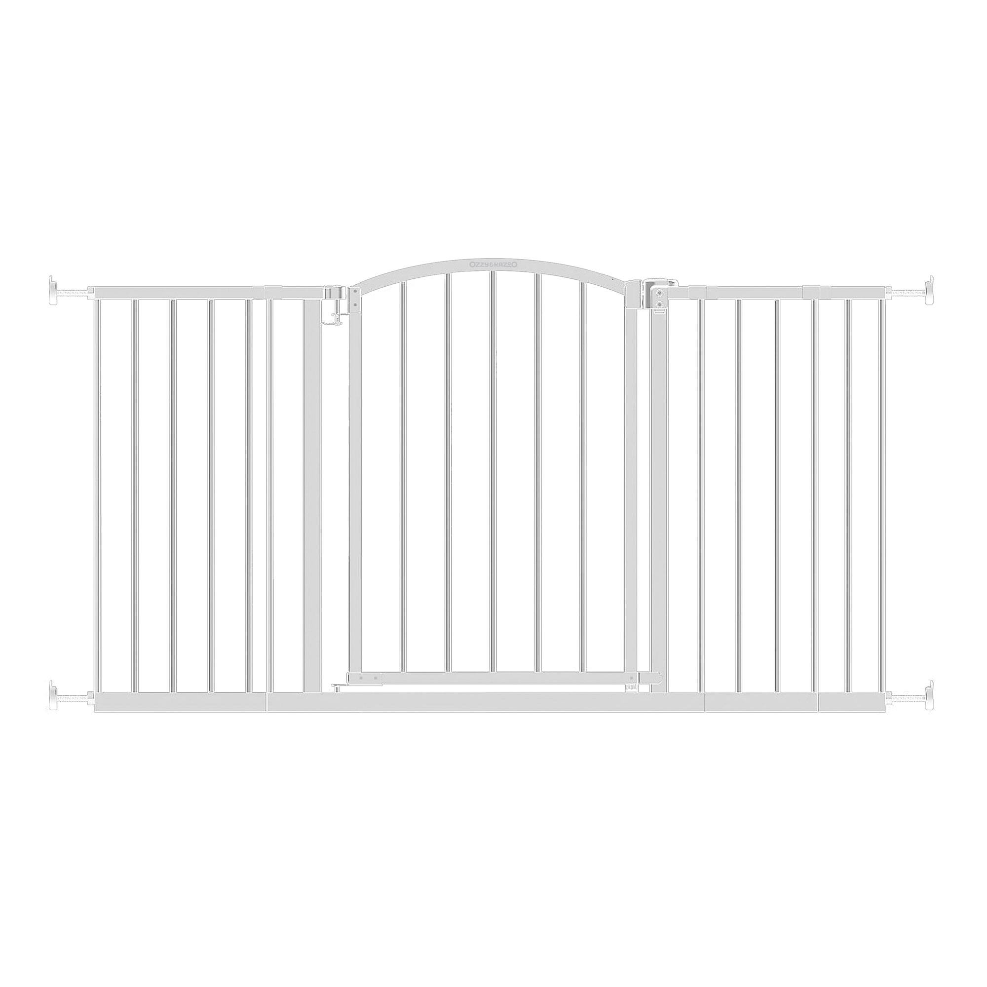 Alt View 4. Ingenuity - Ingenuity Ozzy & Kazoo 27” Tall Walk Through Dog Gate For Doorway or Stairway.
