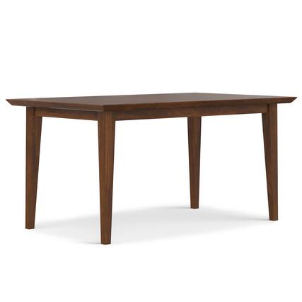 Front. Simpli Home - Colby 60 inch x 36 inch Rectangle Contemporary Modern Dining Table in Walnut - Walnut.