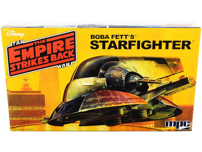 Disney  
STAR WARS  
THE EMPIRE STRIKES BACK  

BOBA FETT'S STARFIGHTER  

FOR AGES 10 TO ADULT  

mpc