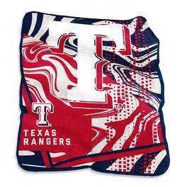 Logo Brands - Texas Rangers 50" x 60" Swirl Raschel Throw Blanket - Multicolor