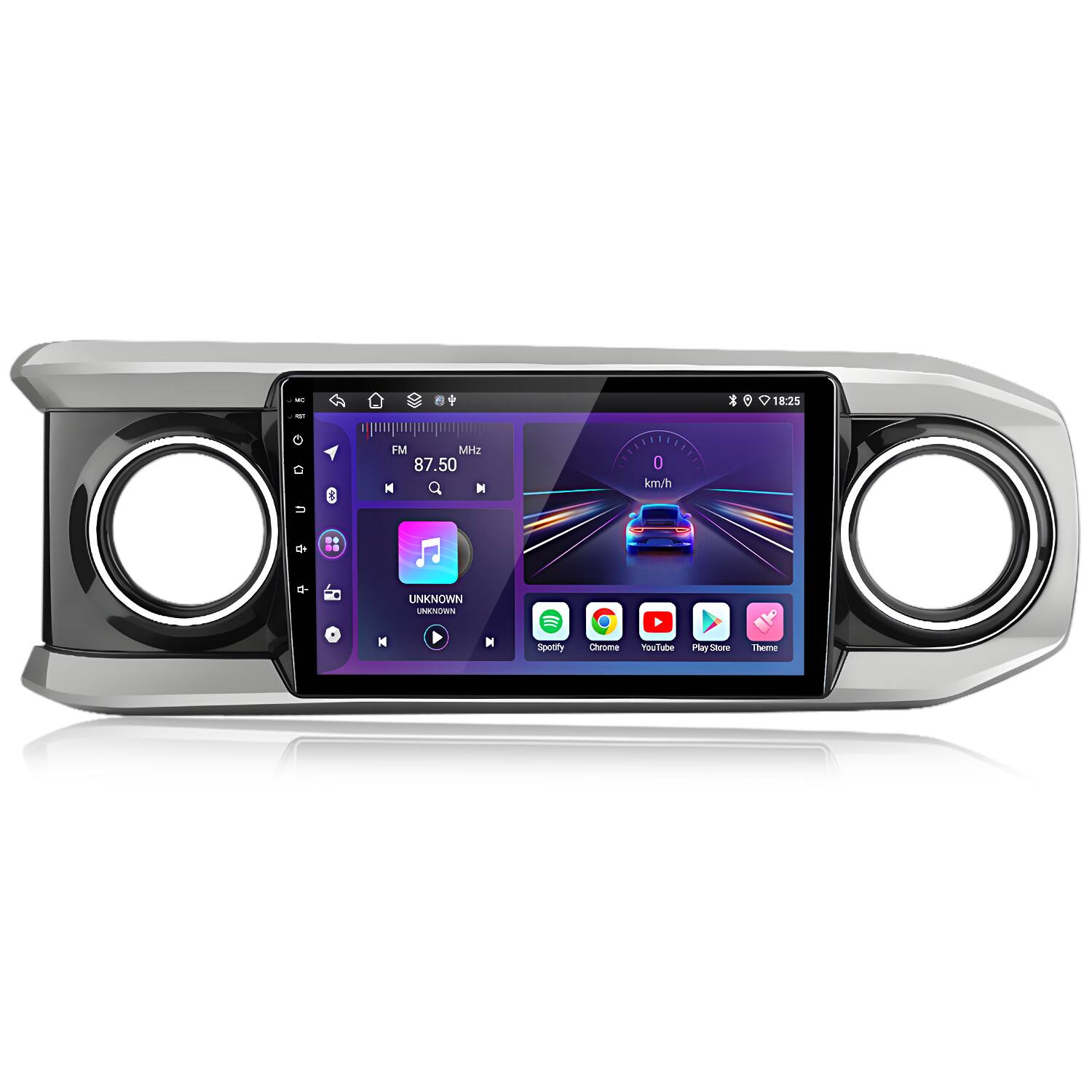 Junsun - For Toyota Tacoma 2016-2021 10" 8 Core carplay Android 15 6+128GB Car Stereo Radio GPS Navi WIFI SWC RDS Bluetooth FM - Black