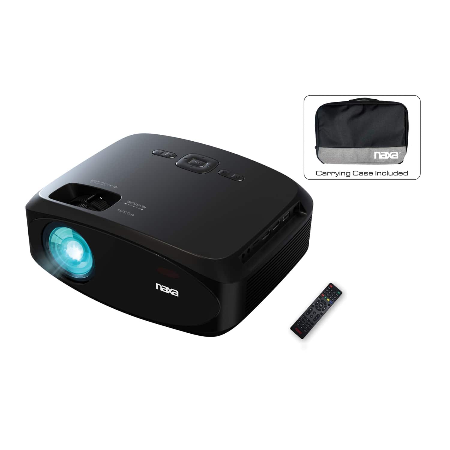 Naxa 210 In. Portable 1080p Home Theater LCD Projector with