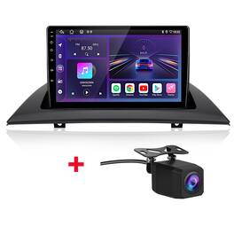 Junsun - Backup Camera 8 Core 6+128GB carplay 9"Android 15 For BMW X3 E83 2004-2012 Car Stereo Radio GPS Navi WIFI RDS DSP SWC BT - Black