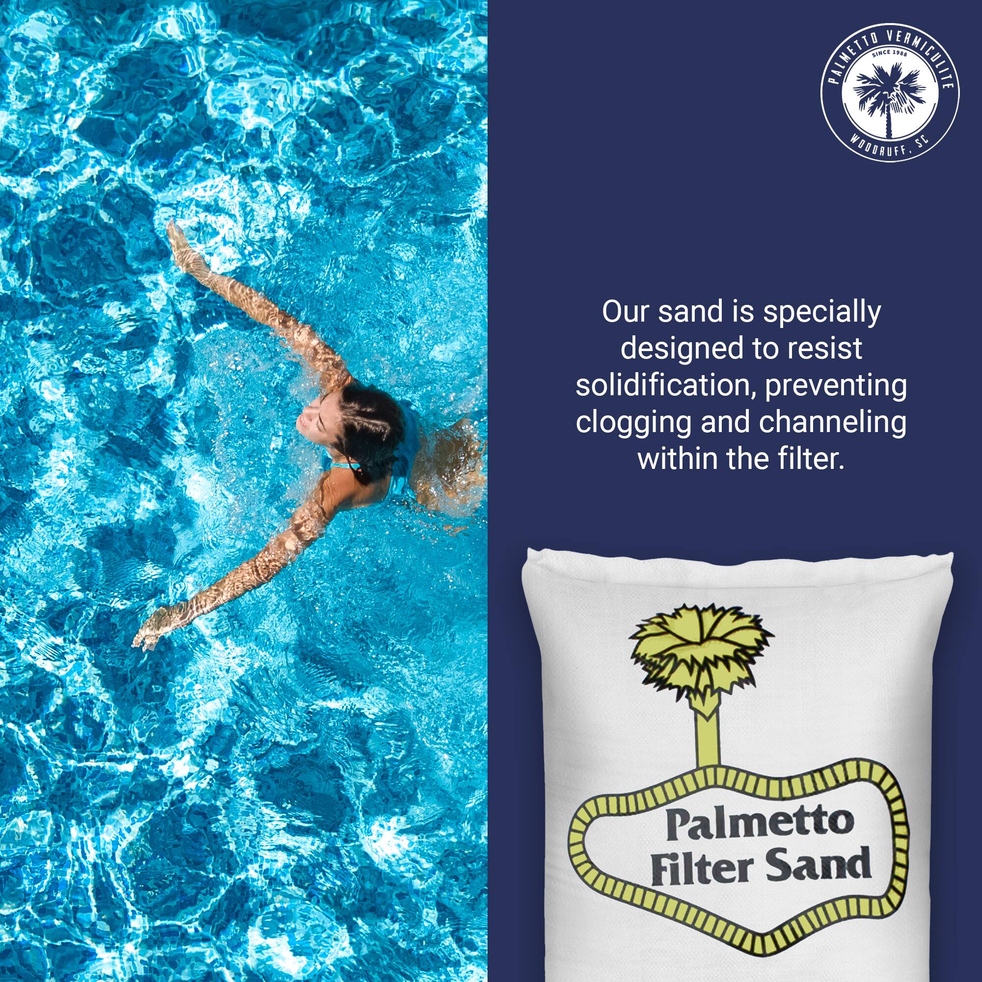 PALMETTO LNER VERMICULITE 18m WOODRUFF, SC

Our sand is specially designed to resist solidification, preventing clogging and channeling within the filter.

Palmetto Filter Sand