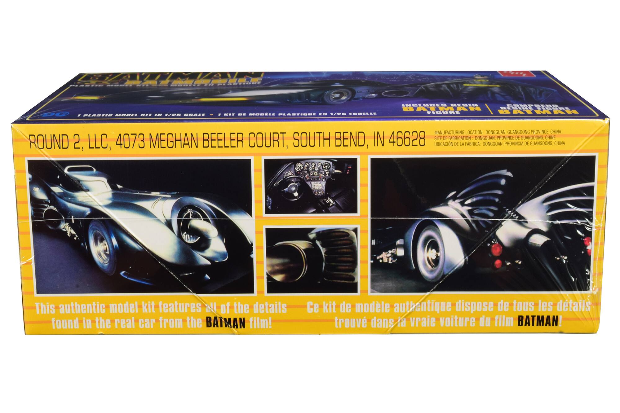 ATIMAN PEL H-EIIE BEE .. MOOIE E2 PANIINNE 106 SUAIE- . m.. .. MODELE LAGTICME - ./-8 TO.ELLE . PIASIIN 288I SI In 1/28 INSESE BESIN REMPRERS EE HAM AN BESINE FISSES FIGURE BATMAN MANUFACTURING LOCATION DONGGUAN GUANGDONG PROVINCE CHINA SOUTH IN 46628 SITE DE FABRICATION DONSGUAN PROVINCE DE GUANGDONG CHINE ROUND 2, LLC, 4073 MEGHAN BEELER COURT, BEND, UBICACIN DE LA FBRICA: DONGGUAN PROVINCIA DE GUANGOONG CHINA

This authentic model kit features all of the details found in the real car from the BATMAN film! Ce kit de modle authentique dispose de tous les dtails trouv dans la vraie voiture du film BATMAN!