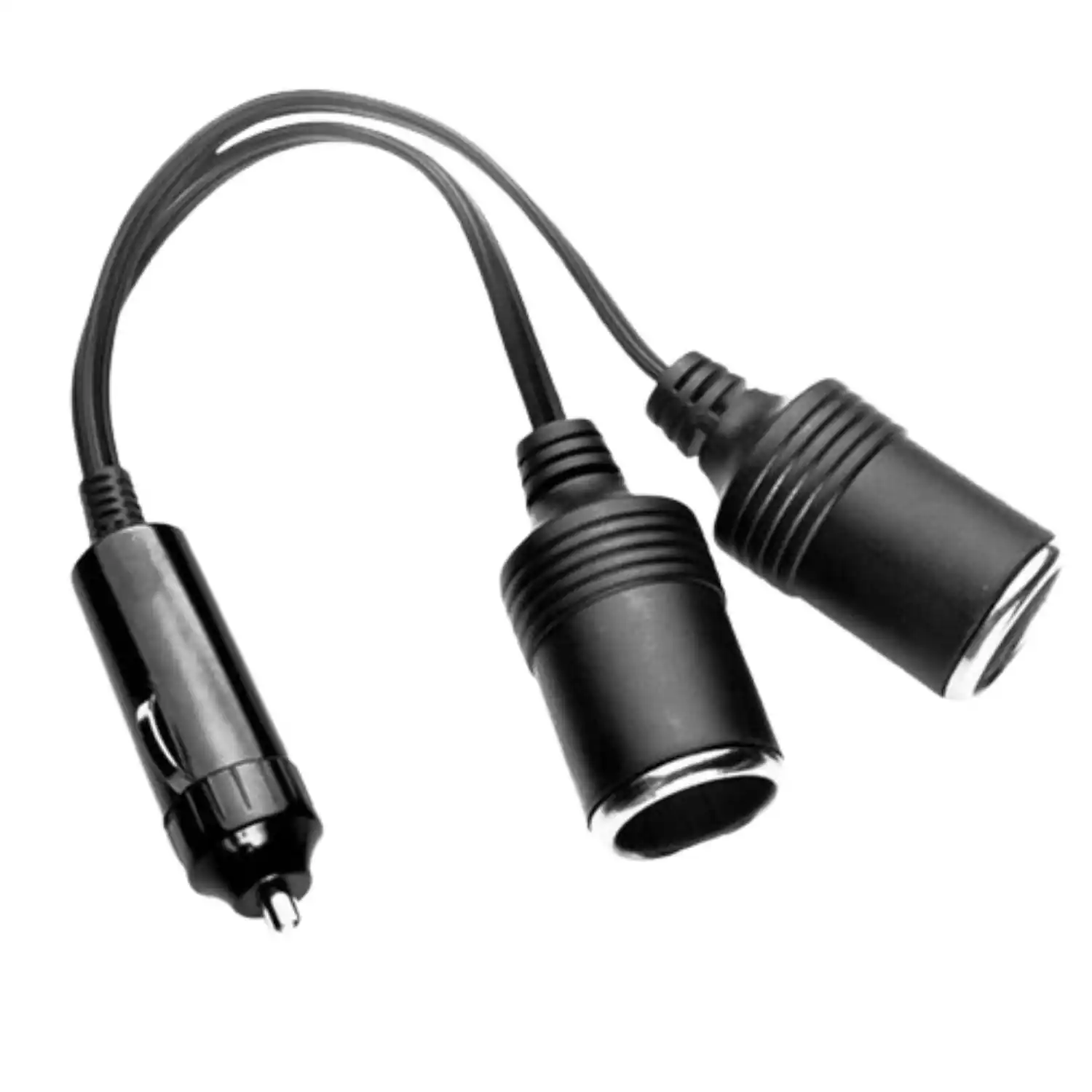 Front. Home Collection - Dual Car Cigarette Lighter Splitter Charger – 12V/24V Power Socket Adapter with Dual DC Outlets and USB Ports.