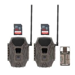 Wildgame Innovations - TERRA CELL XT 24MP / DUAL NETWORK Trail Camera with 32GB Memory Card and Card Reader(2 Pack)