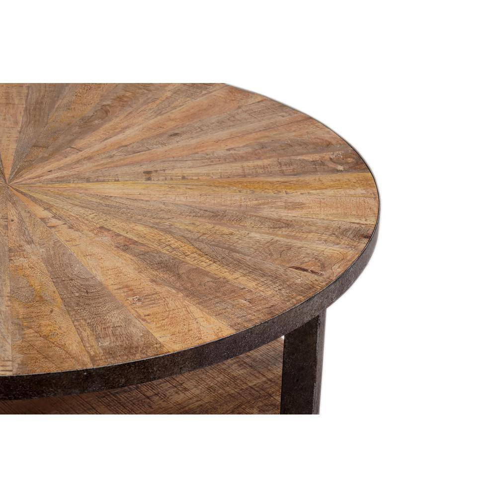 Alt View 4. Carolina Chair & Table - Chelsea Round Coffee Table - Natural - Brown.