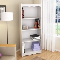 Sonax - 4-Shelf Bookcase - White - Front_Zoom