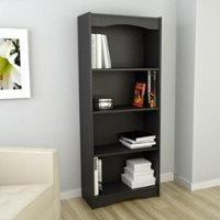 Sonax - 4-Shelf Bookcase - Black - Front_Zoom