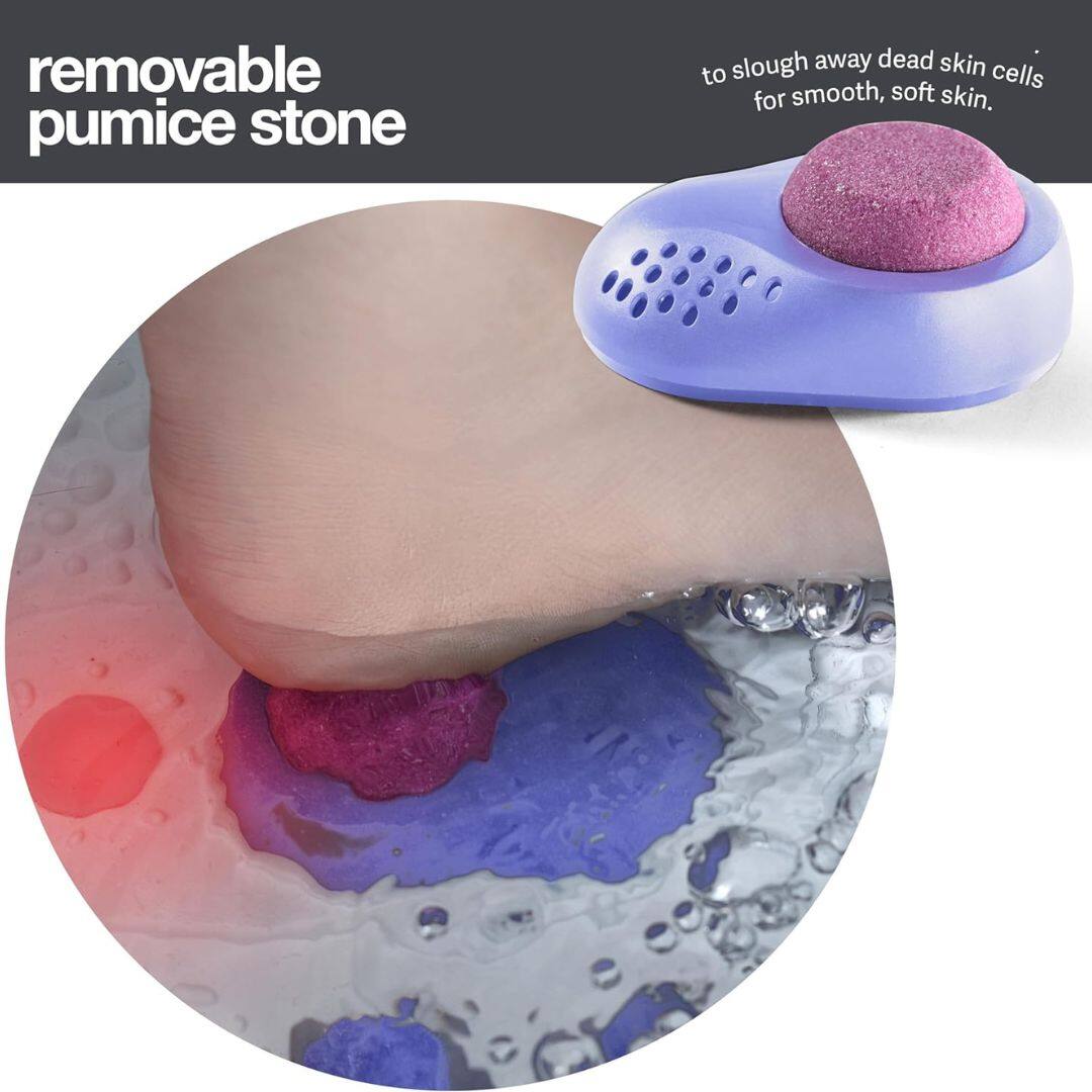 removable pumice stone

to slough away dead skin cells for smooth, soft skin.