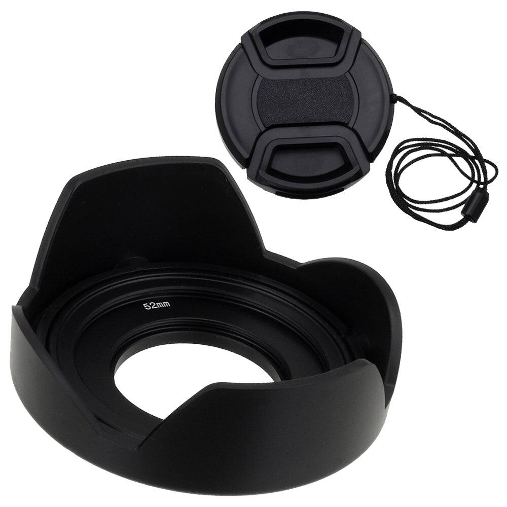 Front. Fotodiox - Reversible Lens Hood Kit with Cap - 37mm Reversible Tulip Flower Hood w/Cap - Black.