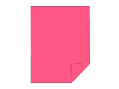 Front. Astrobrights - Astrobrights 65 lb. Cardstock Paper, 8.5" x 11", Plasma Pink, 250 Sheets/Pack (22129) - Plasma Pink.