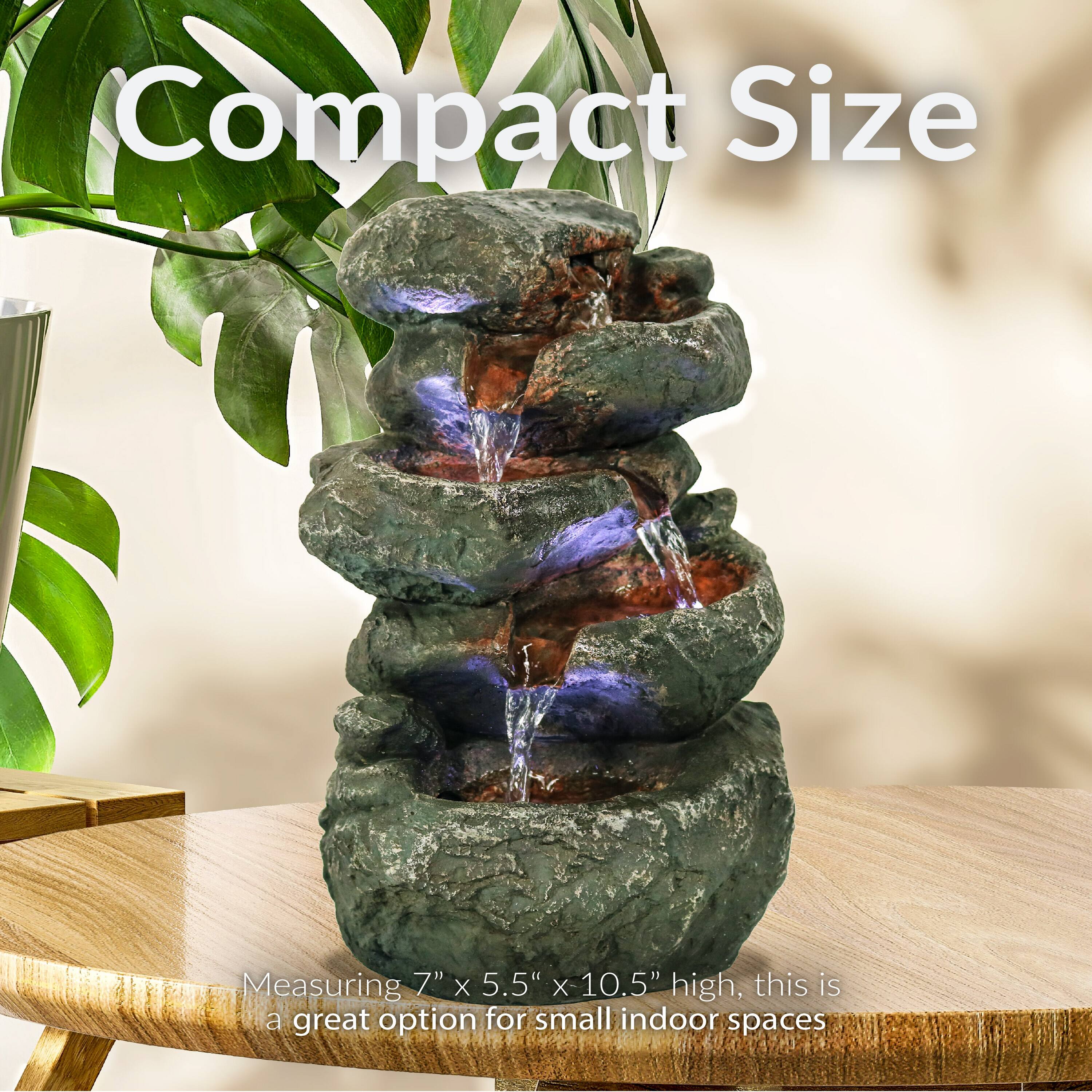 Compact Size

Measuring 7" x 5.5" x 10.5" high, this is a great option for small indoor spaces.