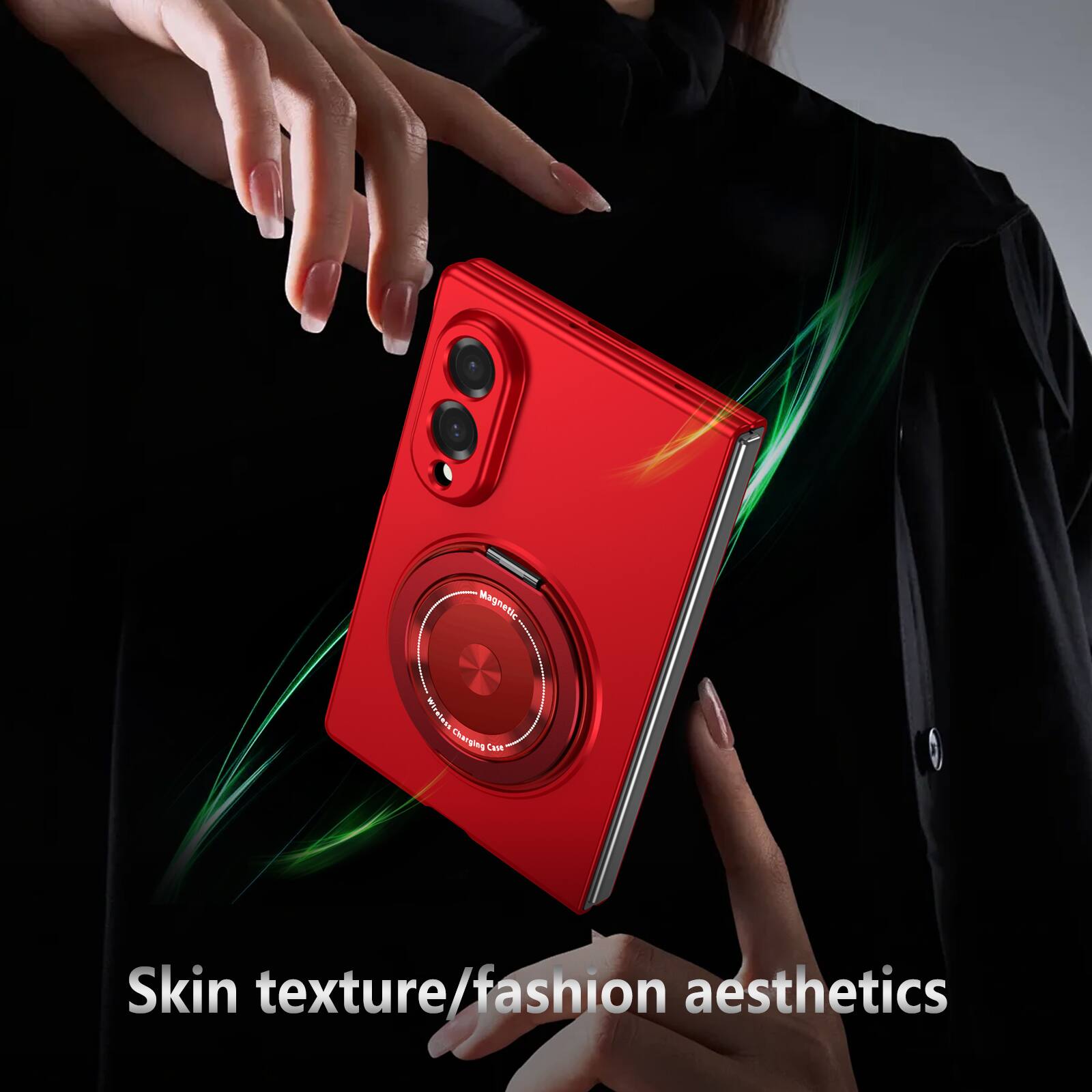 Mage Magnetic Wireless Charging Case  
Skin texture/fashion aesthetics