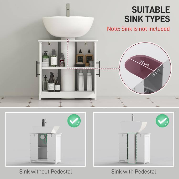 SUITABLE SINK TYPES  
Note: Sink is not included  

22 cm 19 cm  

Sink without Pedestal  
Sink with Pedestal