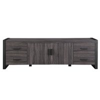 Walker Edison - Modern Urban 4 Drawer TV Stand for TVs up to 78" - Charcoal - Front_Zoom