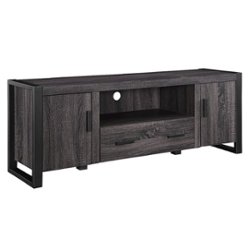 Walker Edison - Urban Modern Storage  TV Stand for Most Flat-Panel TV's up to 65" - Charcoal - Front_Zoom