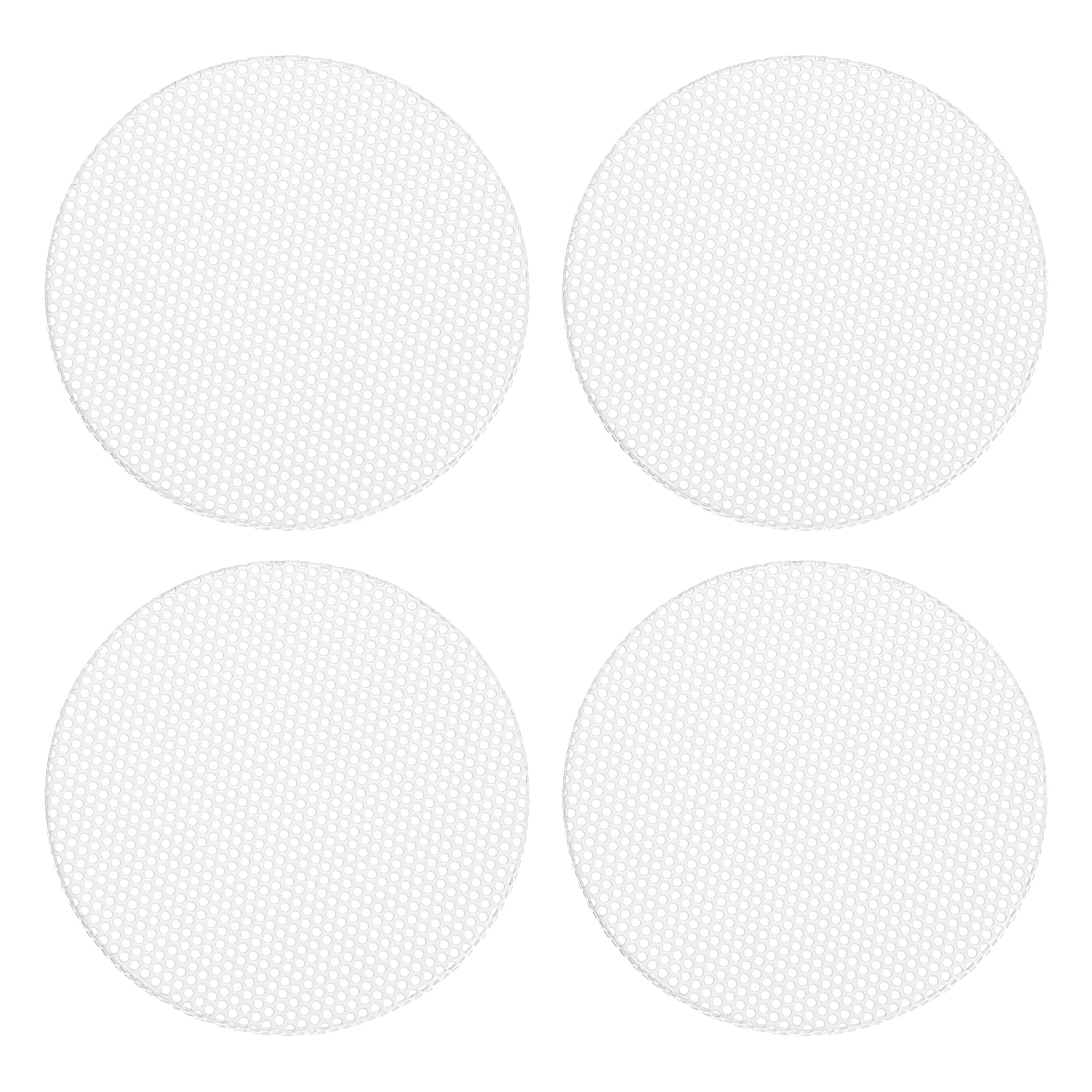 Unique Bargains - Universal Speaker Grills Cover without Frame, Metal Mesh Subwoofer Cover Guard Protector for Car Home Audio, 4pcs - White