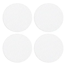 Front. Unique Bargains - Universal Speaker Grills Cover without Frame, Metal Mesh Subwoofer Cover Guard Protector for Car Home Audio, 4pcs - White.