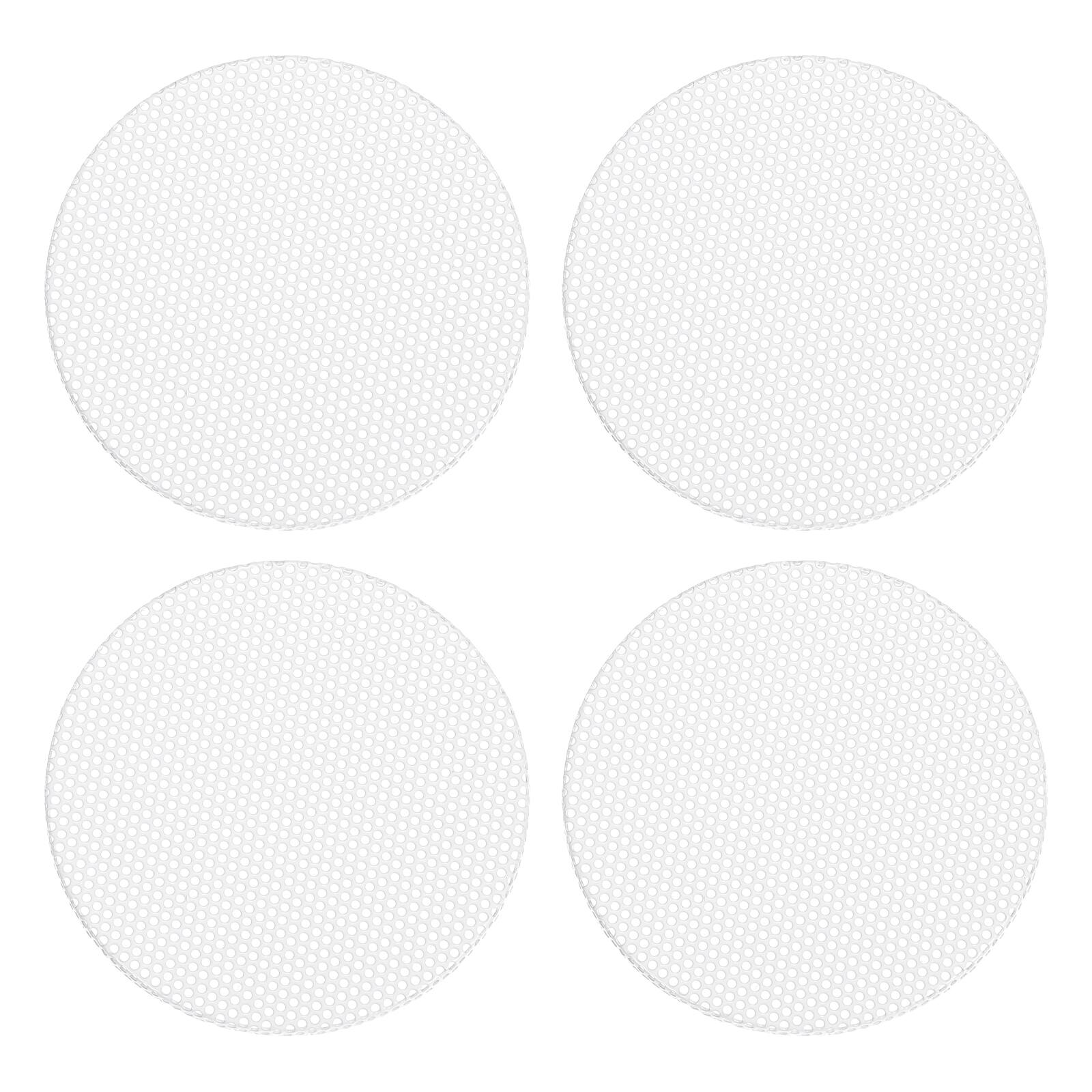 Unique Bargains - Universal Speaker Grills Cover without Frame, Metal Mesh Subwoofer Cover Guard Protector for Car Home Audio, 4pcs - White
