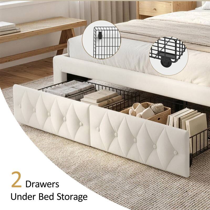 2 Drawers Under Bed Storage
