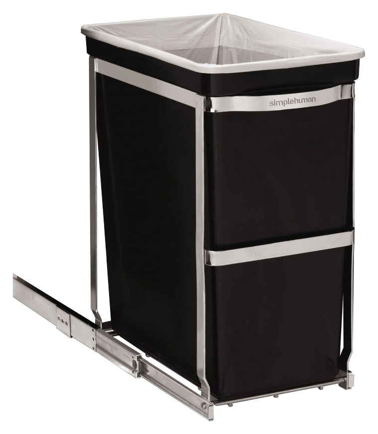 Ontwaken Transparant plakband Best Buy: simplehuman 30L Under Counter Pull-Out Can Black CW1124