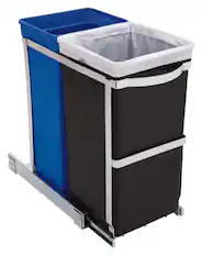 Angle. simplehuman - 35L Under-Counter Pull-Out Recycler - Multi.