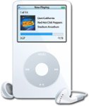 Front Standard. Apple® - iPod™ MP3 Player with 80GB* Hard Drive - White.