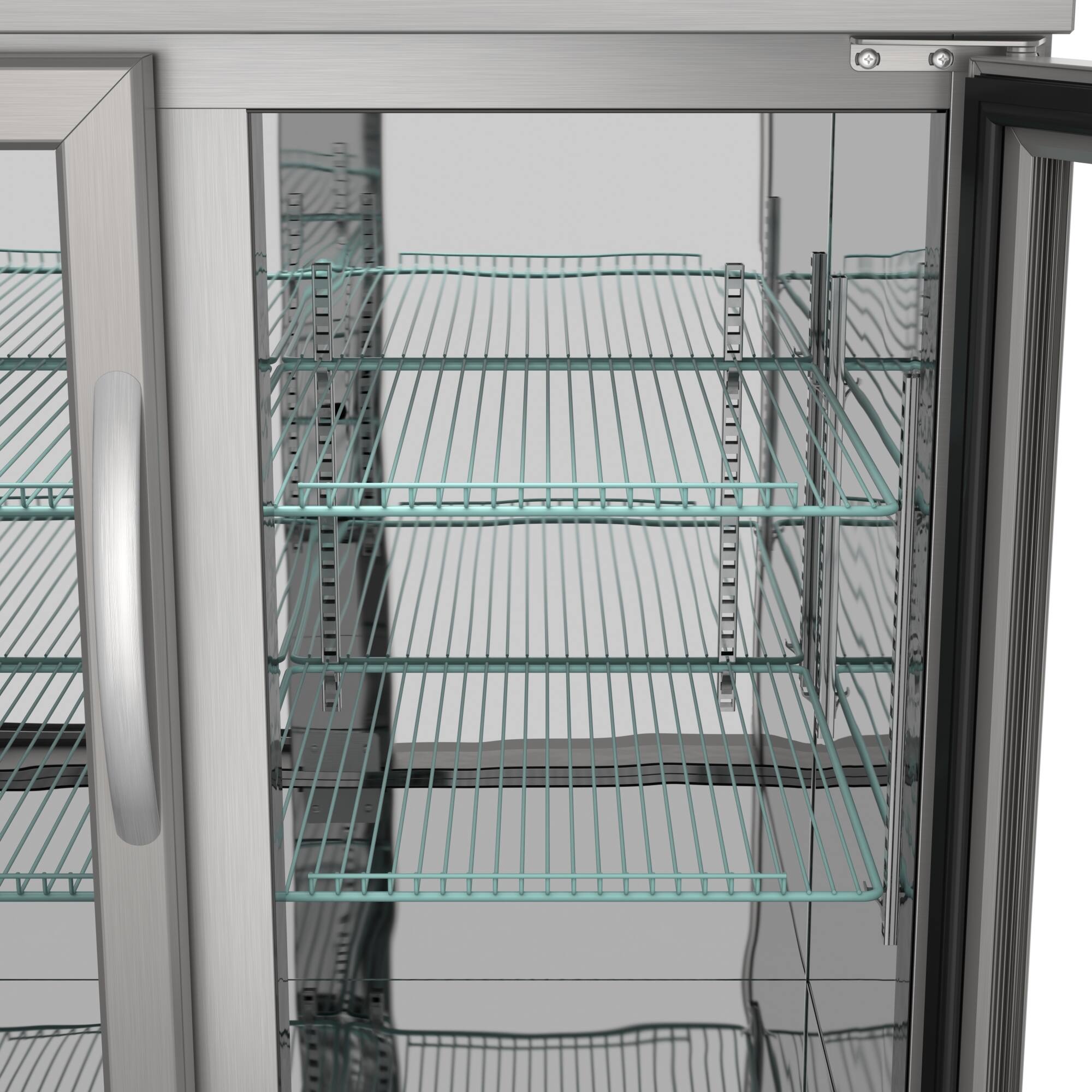 Alt View 7. Koolmore - 47 in. Commercial Two Glass Door Back Bar Cooler Refrigerator with LED Lighting, 11 Cu. Ft Capacity in Stainless-Steel - Stainless-Steel.